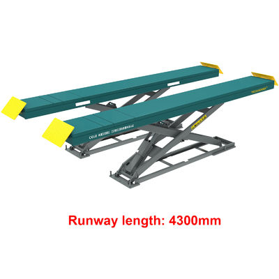 4.3m Runway Length Platform Vehicle Car Scissor Lift Four Cylinder In Ground