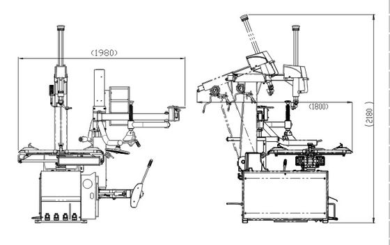 380volt Fully Automatic Tire Changer Machine Completed Pneumatically