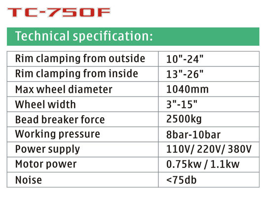380volt Fully Automatic Tire Changer Machine Completed Pneumatically