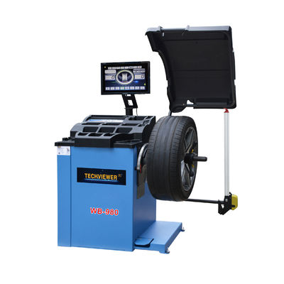 40mm Lead Screw LCD tire Wheel Balancing Machine With Tool Box